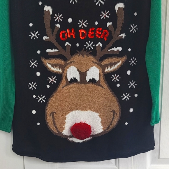 2/$30 ☆ NWT Ugly Christmas Sweater 'Oh Deer' Size Small - Picture 3 of 8